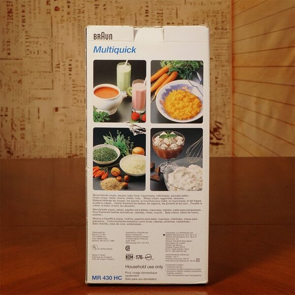 Braun Multiquick 200 watt HandBlender Chopper Model MR430HC Accessories Open Bx - Picture 6 of 8